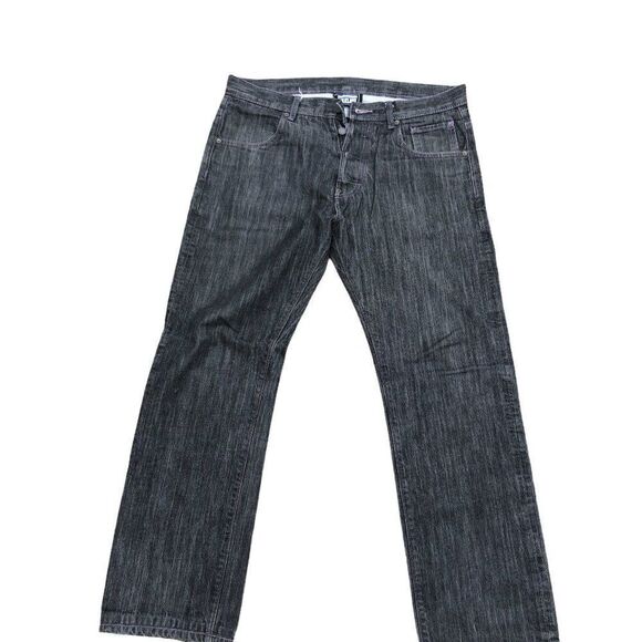 RARE The Hundreds Embroidered Jeans Size 34 Gray DENIM BUNDLE - Picture 8 of 10